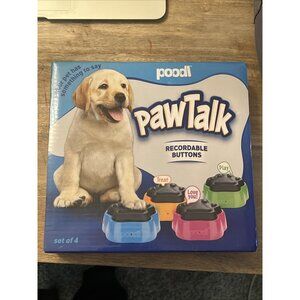 Poodl Paw Talk Recordable Buttons Interactive Dog Toy NEW In Box